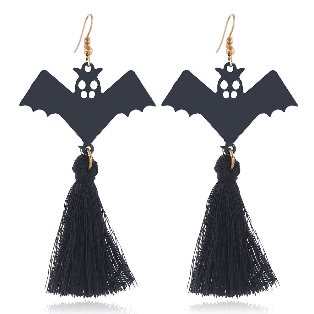 Wholesale Halloween Horror Funny Skull Spider Earrings